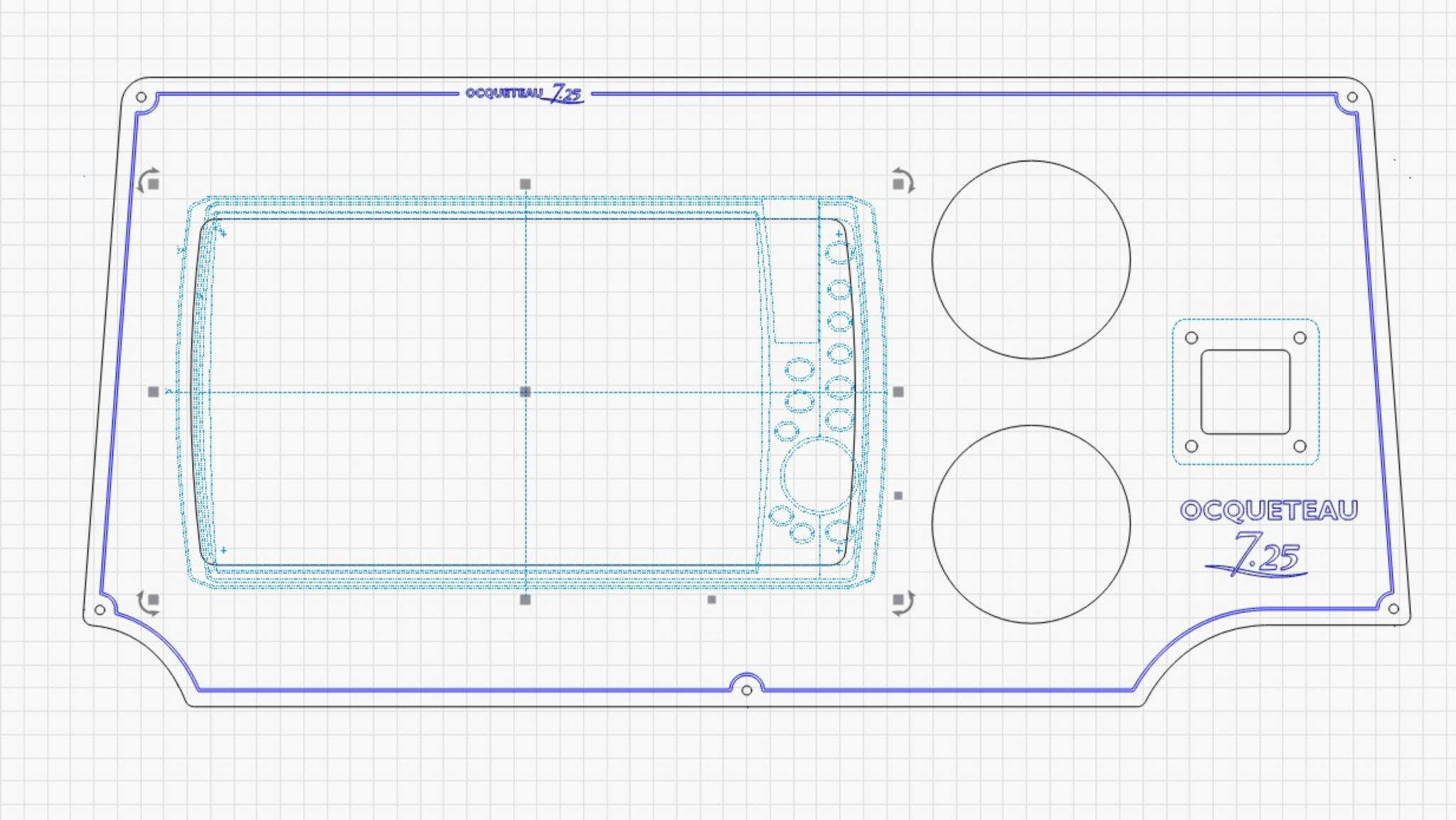Marine control panel design drawing