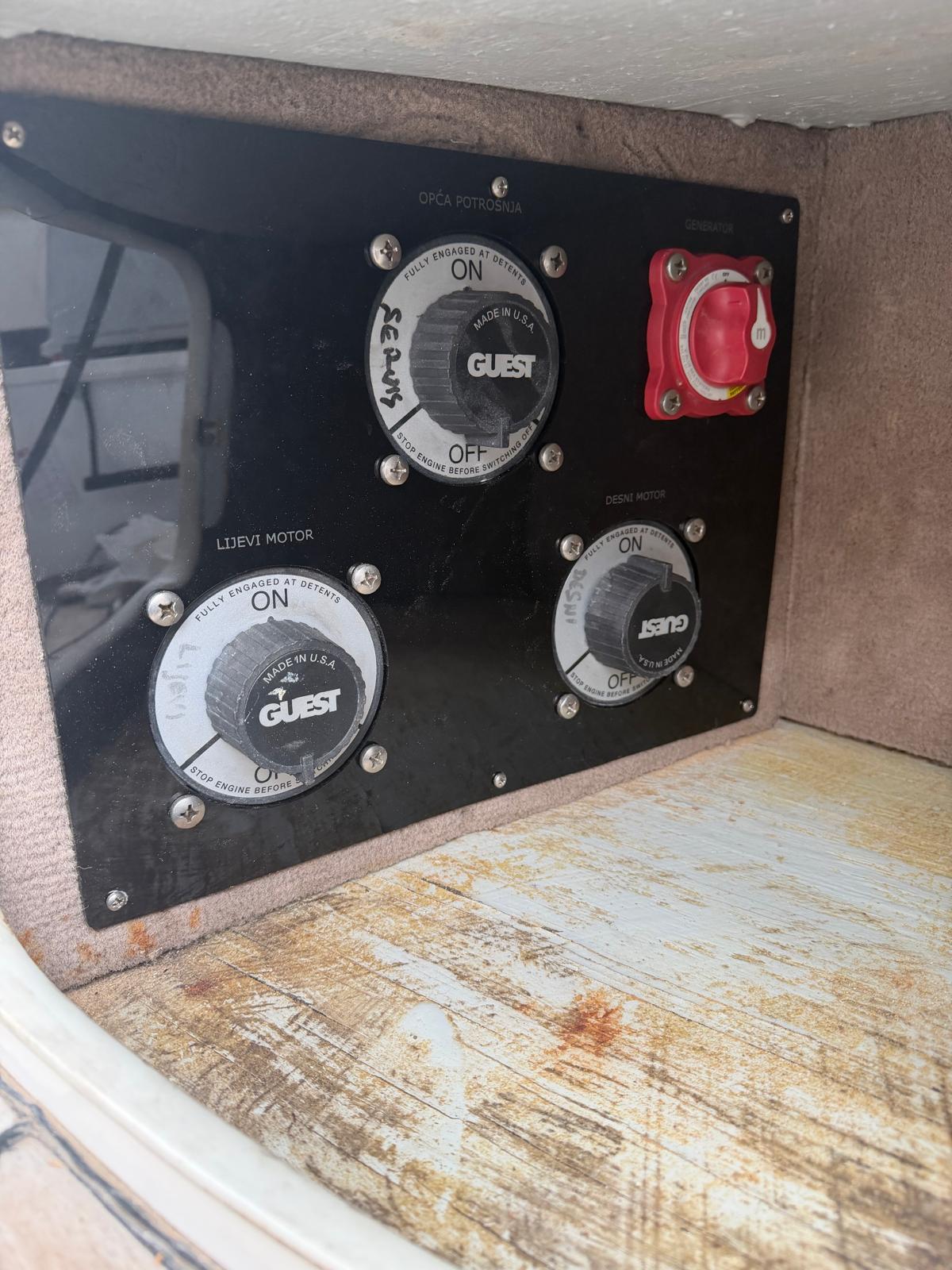 Custom marine engine control panel