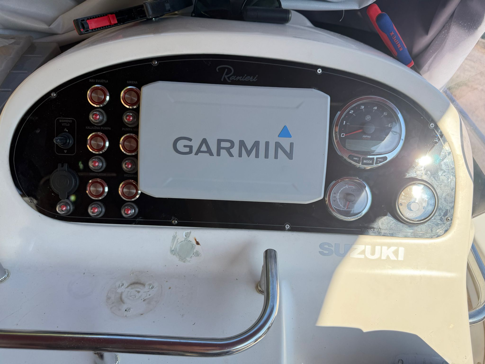 Custom marine dashboard and control panel