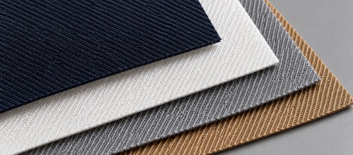 Poly twill textile application with woven texture